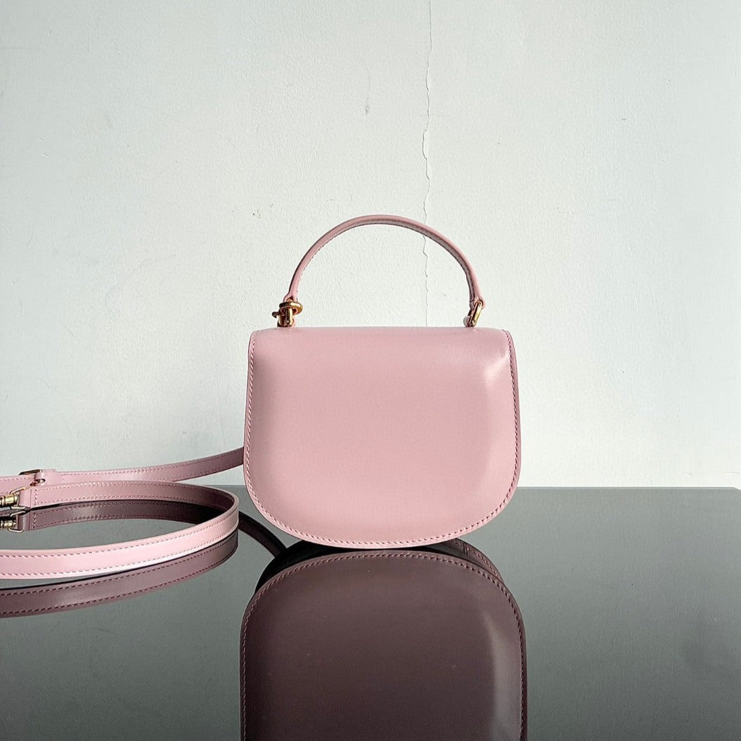 Triomphe 15 Pastel Pink Calfskin Handbag