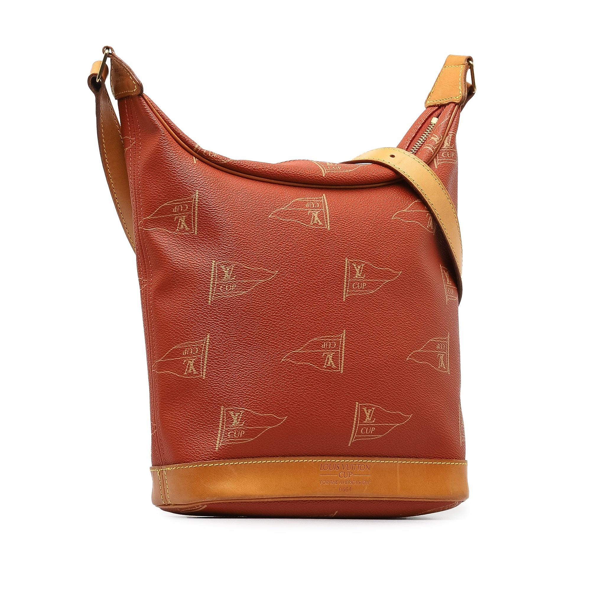 Red Louis Vuitton Americas Cup Touquet Bag