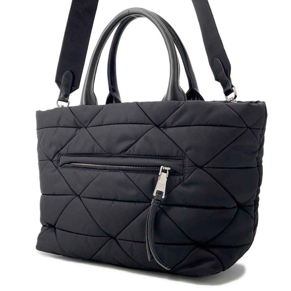 Prada Padded Re-nylon Tote Bag Black1bg436 Nylon Leather Size Small