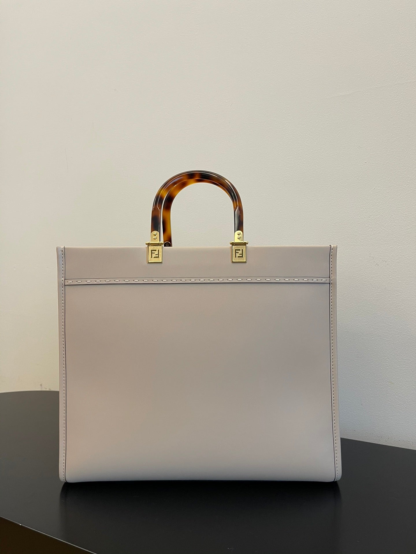 Designer Tote beige bag – front view