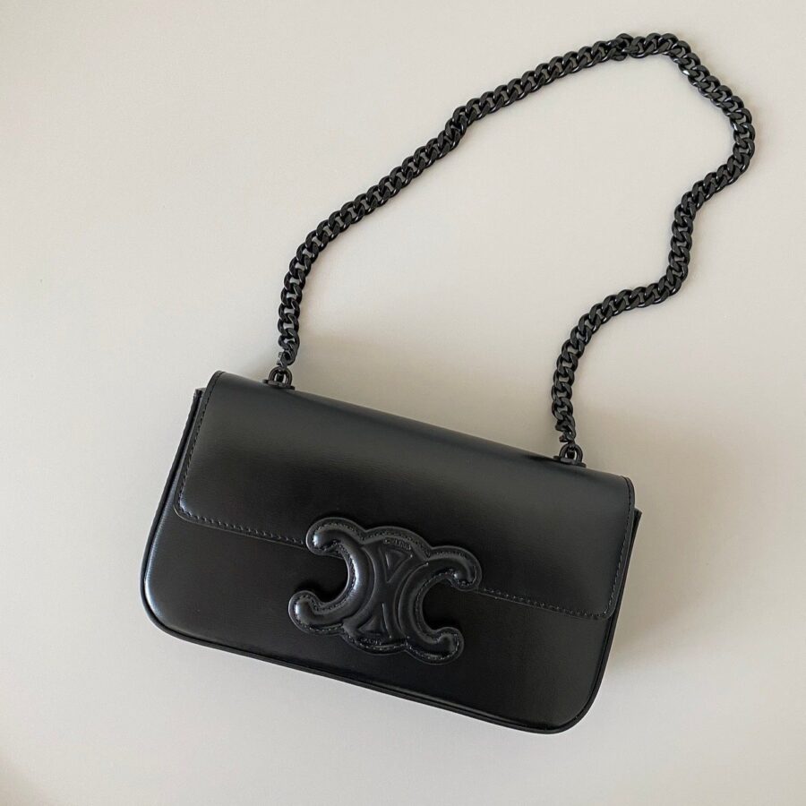 Designer handbag black – front view