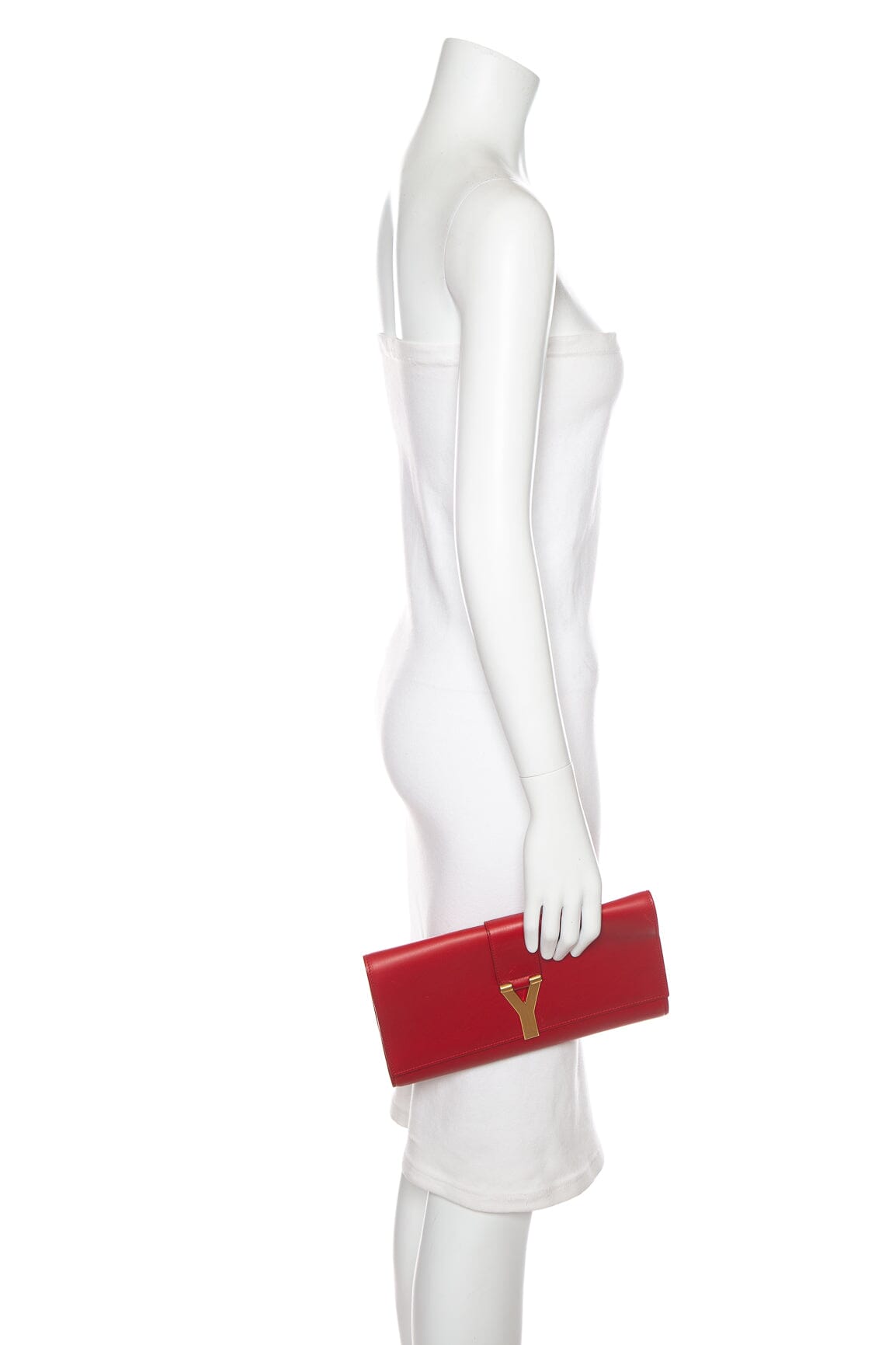 Saint Laurent Red Gold Clutch