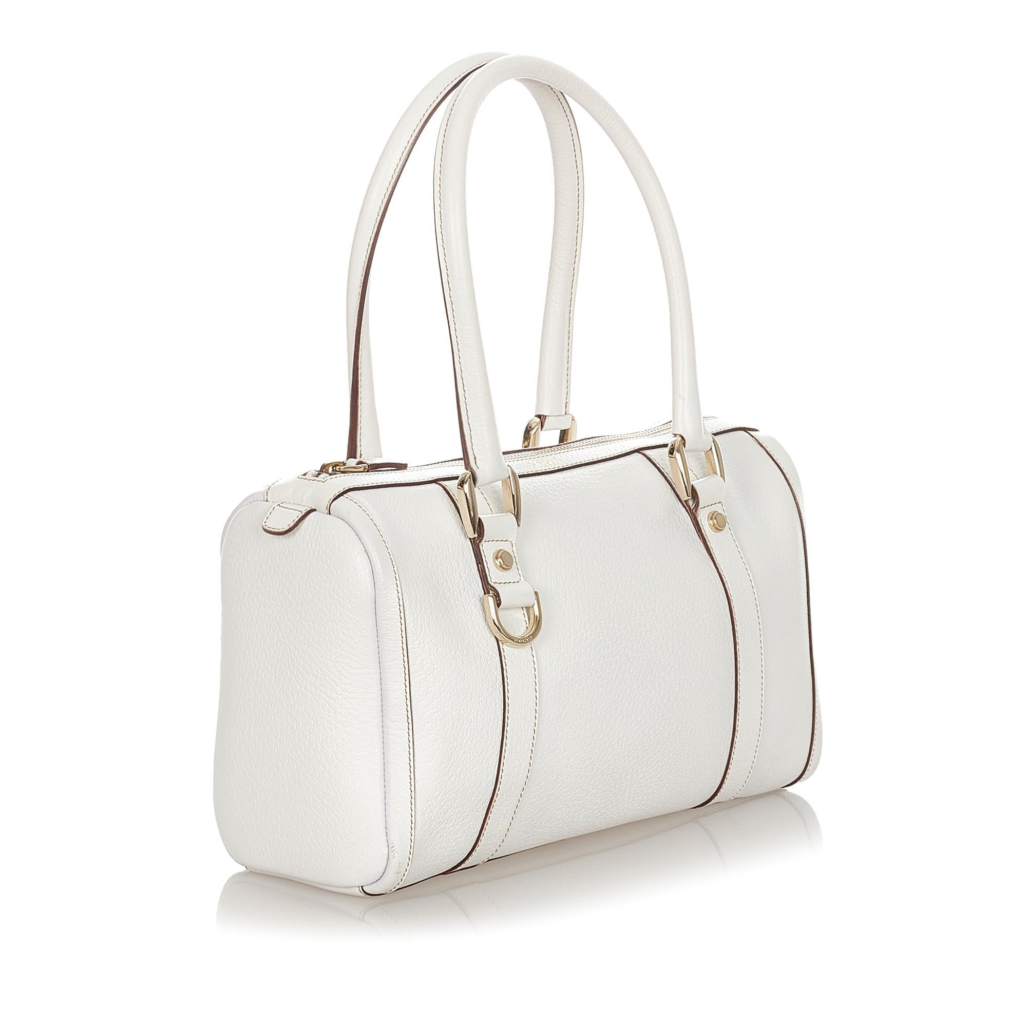 Gucci Abbey Leather Boston Bag